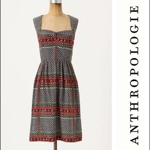 Anthropologie Maple Tessera Silk Dress w Pockets and keyhole back  - 4